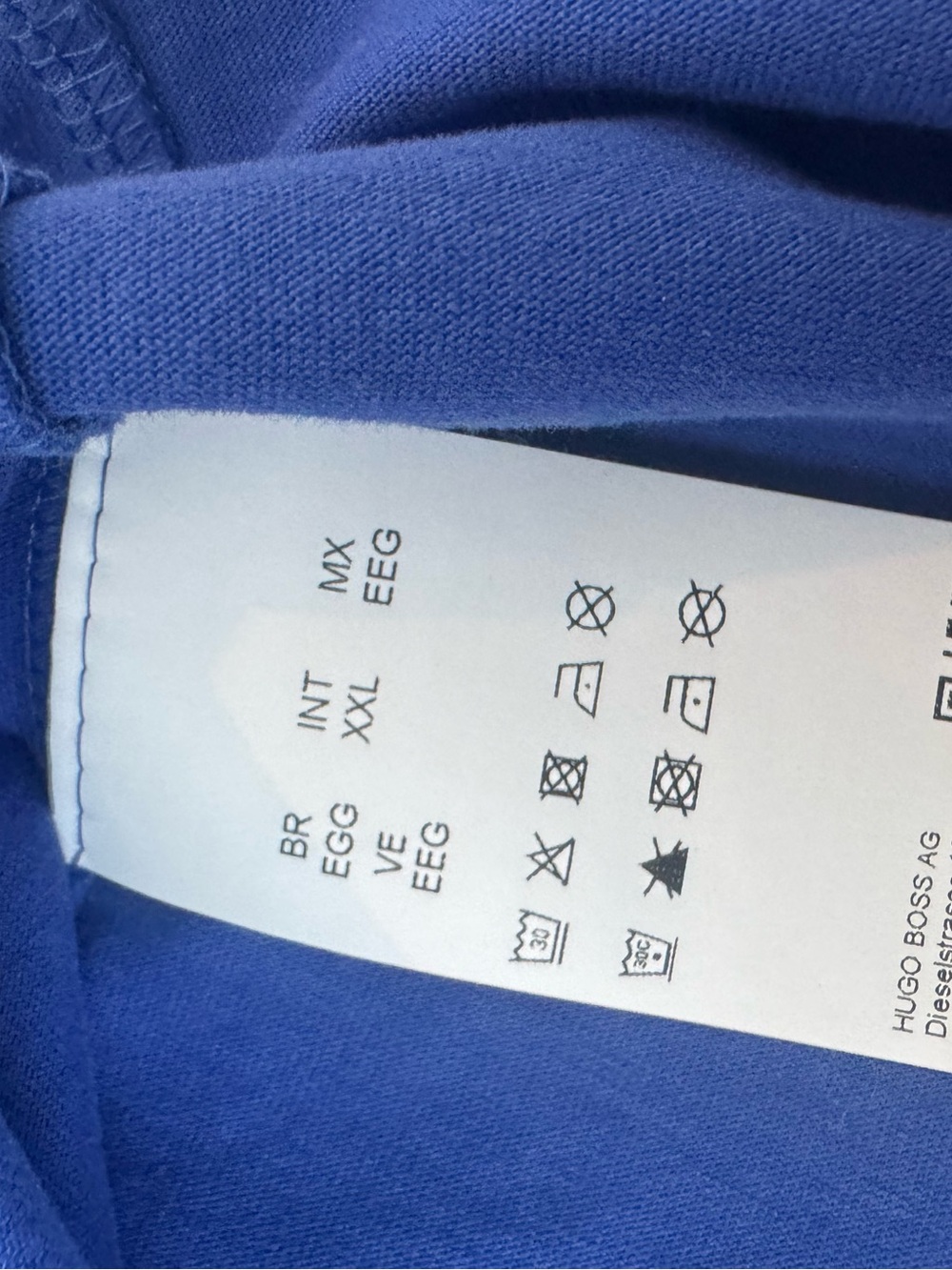 BOSS Hugo boss Bionic blue logo T-Shirt pre owned - Picture 4 of 7
